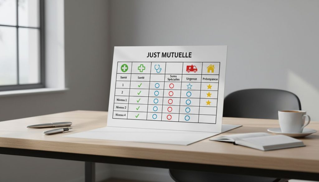 Découvrez le tableau de garantie complet de Just Mutuelle pour comprendre toutes les couvertures proposées et choisir la protection adaptée à vos besoins.