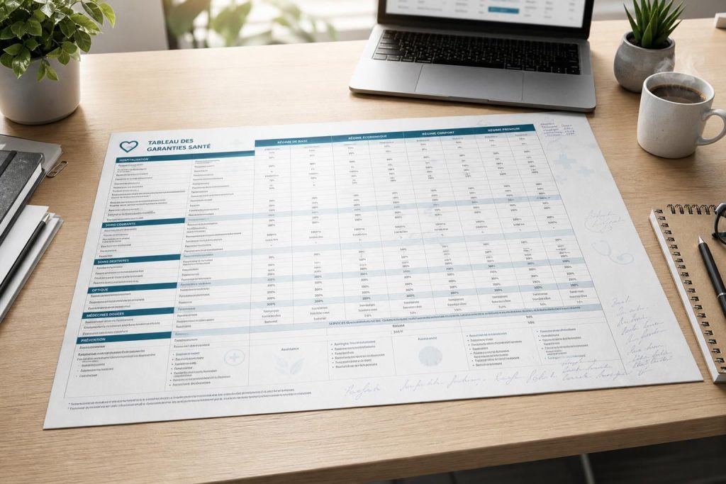 Découvrez le tableau des garanties détaillé de Muta Santé et bénéficiez d'explications claires pour mieux comprendre vos couvertures santé.